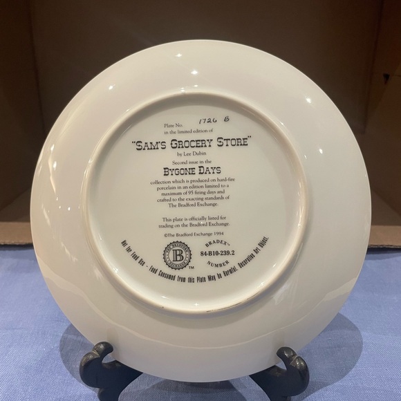 Vintage: Bradford Exchange 1994, “Sam’s Grocery Store” by Lee Dubin. No: 1726B. - Picture 11 of 12